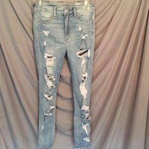 American Eagle Distressed High-rise Jeggings